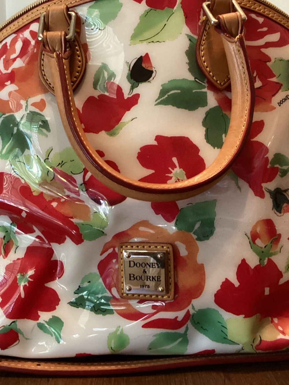 Dooney & Bourke rose garden floral dome satchel